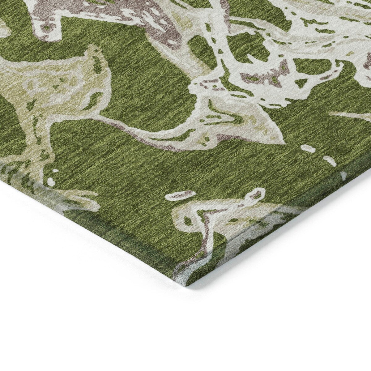 Machine Washable Indoor/ Outdoor Modern Wave Chantille Rug