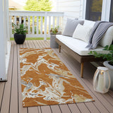 Machine Washable Indoor/ Outdoor Modern Wave Chantille Rug