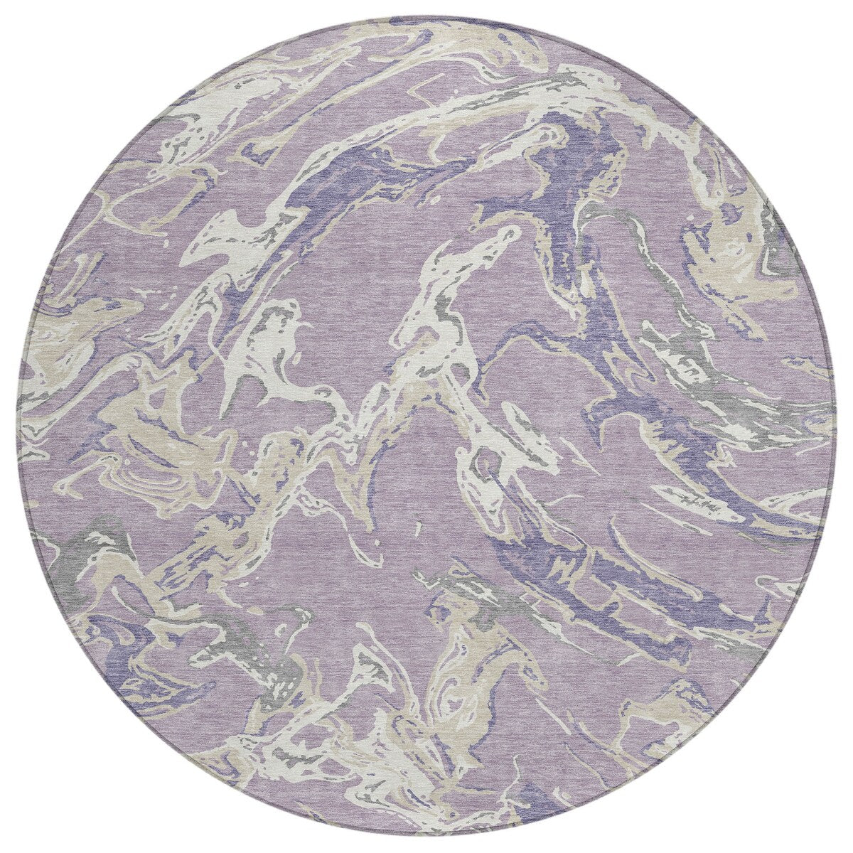 Machine Washable Indoor/ Outdoor Modern Wave Chantille Rug