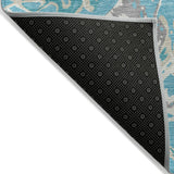 Machine Washable Indoor/ Outdoor Modern Wave Chantille Rug