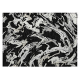 Machine Washable Indoor/ Outdoor Modern Wave Chantille Rug