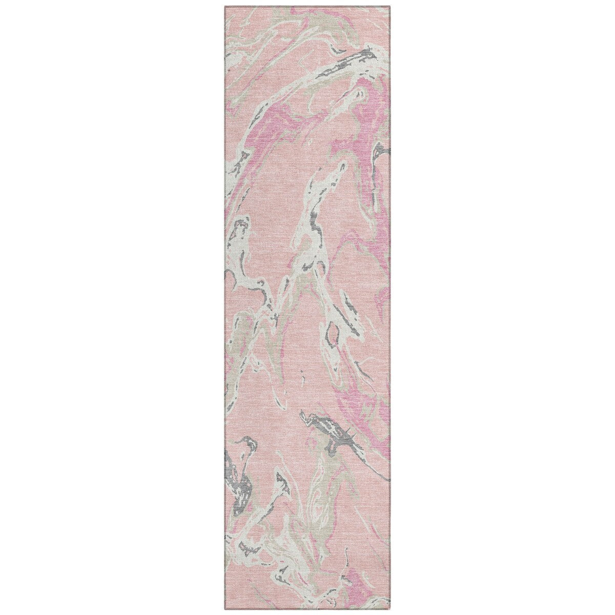 Machine Washable Indoor/ Outdoor Modern Wave Chantille Rug