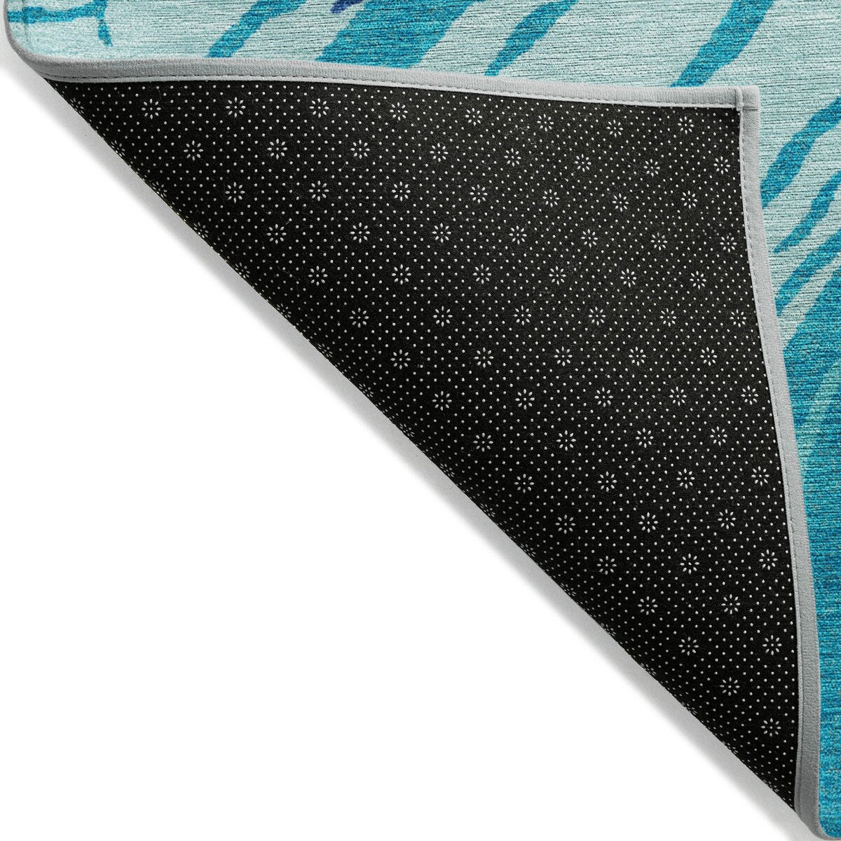 Machine Washable Indoor/ Outdoor Modern Wave Chantille Rug