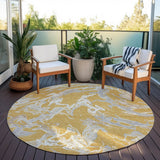 Machine Washable Indoor/ Outdoor Modern Wave Chantille Rug