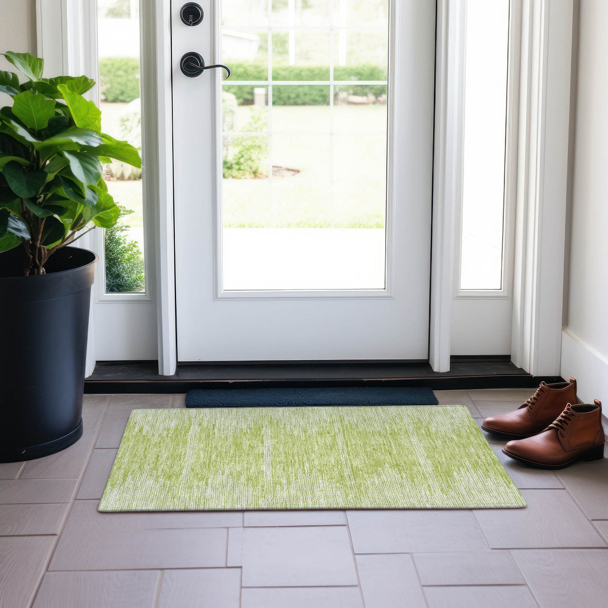 Machine Washable Indoor/ Outdoor Moroccan Boho Rug