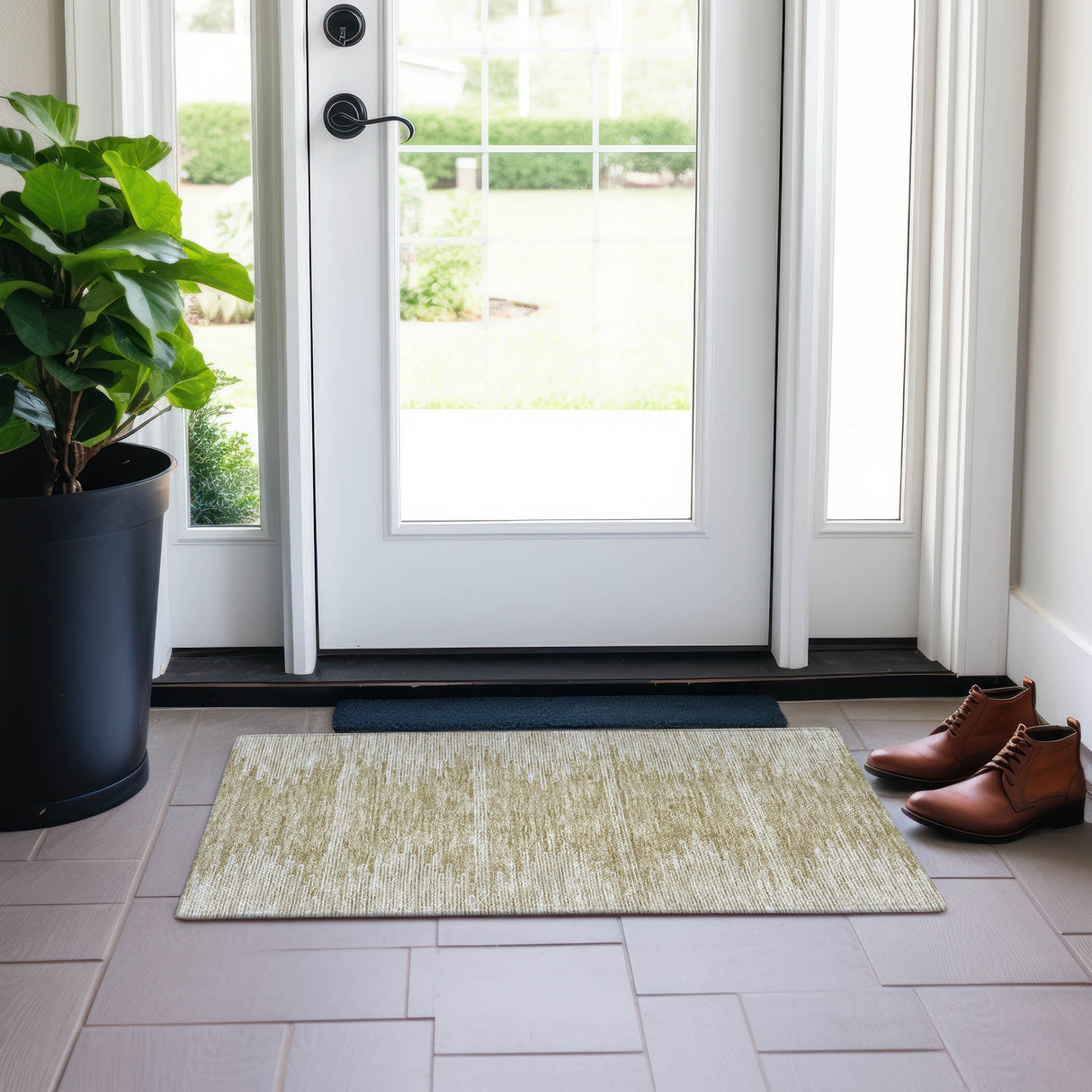 Machine Washable Indoor/ Outdoor Moroccan Boho Rug