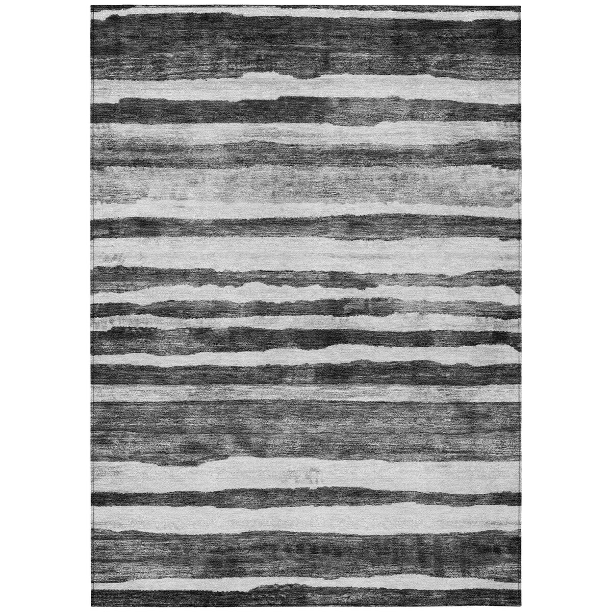 Machine Washable Indoor/ Outdoor Moroccan Stripe Chantille Rug