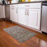 Machine Washable Indoor/ Outdoor Ombre Damask Chantille Rug