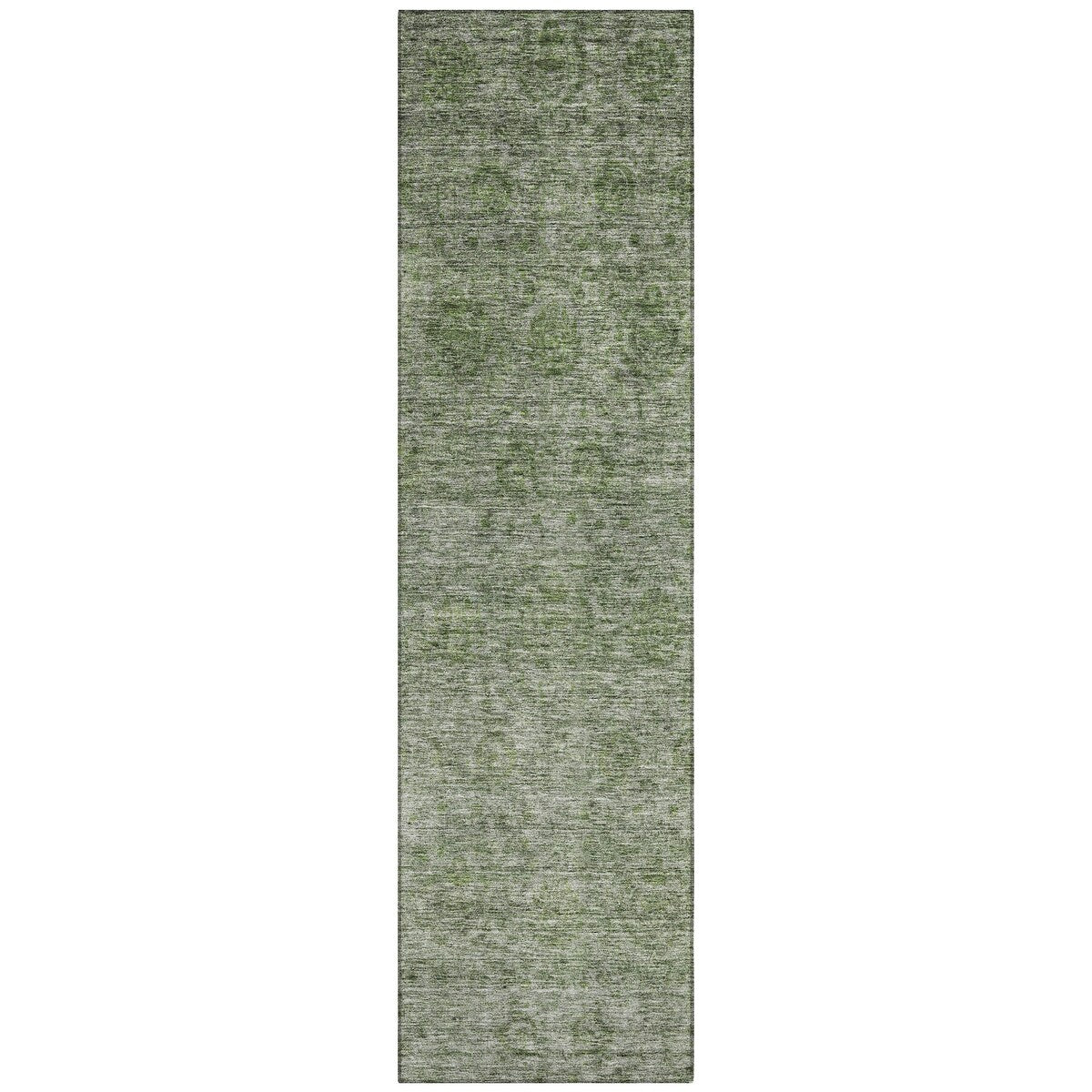 Machine Washable Indoor/ Outdoor Ombre Damask Chantille Rug
