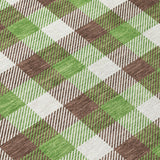 Machine Washable Indoor/ Outdoor Plaid Chantille Rug