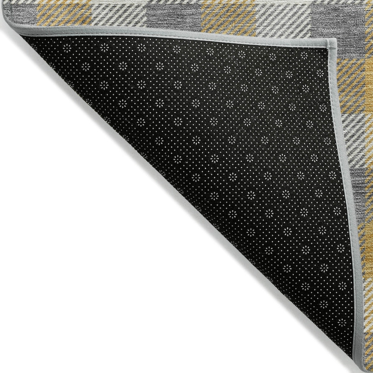 Machine Washable Indoor/ Outdoor Plaid Chantille Rug