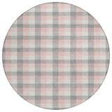 Machine Washable Indoor/ Outdoor Plaid Chantille Rug