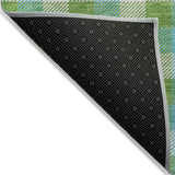 Machine Washable Indoor/ Outdoor Plaid Chantille Rug