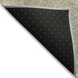 Machine Washable Indoor/ Outdoor Solid Geo Chantille Rug
