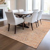 Machine Washable Indoor/ Outdoor Solid Geo Chantille Rug