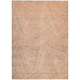 Machine Washable Indoor/ Outdoor Solid Geo Chantille Rug