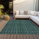 Machine Washable Indoor/ Outdoor Stripe Chantille Rug