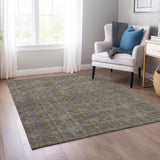 Machine Washable Indoor/ Outdoor Stripe Chantille Rug