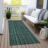Machine Washable Indoor/ Outdoor Stripe Chantille Rug
