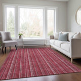 Machine Washable Indoor/ Outdoor Stripe Chantille Rug