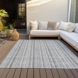 Machine Washable Indoor/ Outdoor Stripe Chantille Rug