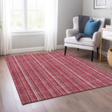 Machine Washable Indoor/ Outdoor Stripe Chantille Rug