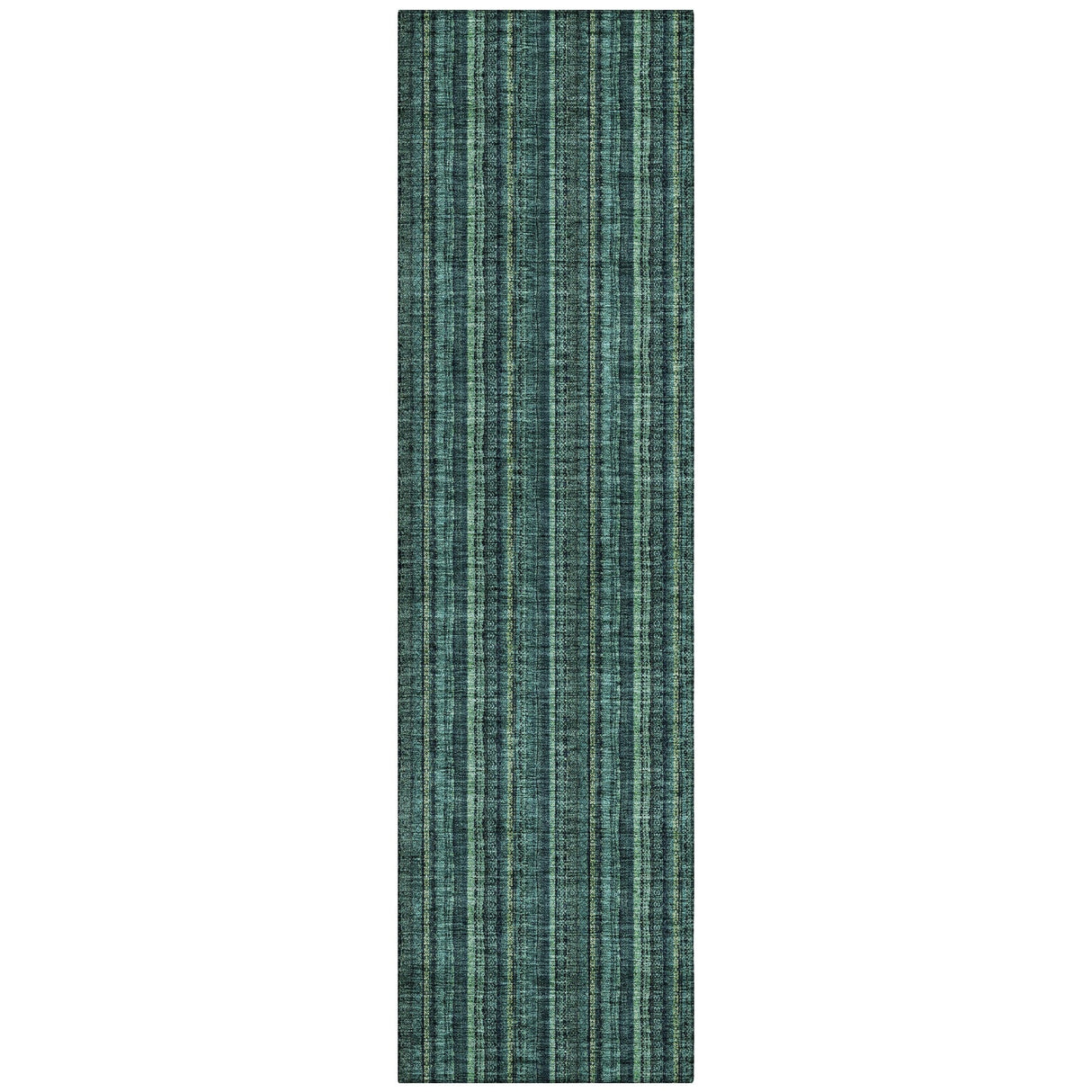 Machine Washable Indoor/ Outdoor Stripe Chantille Rug
