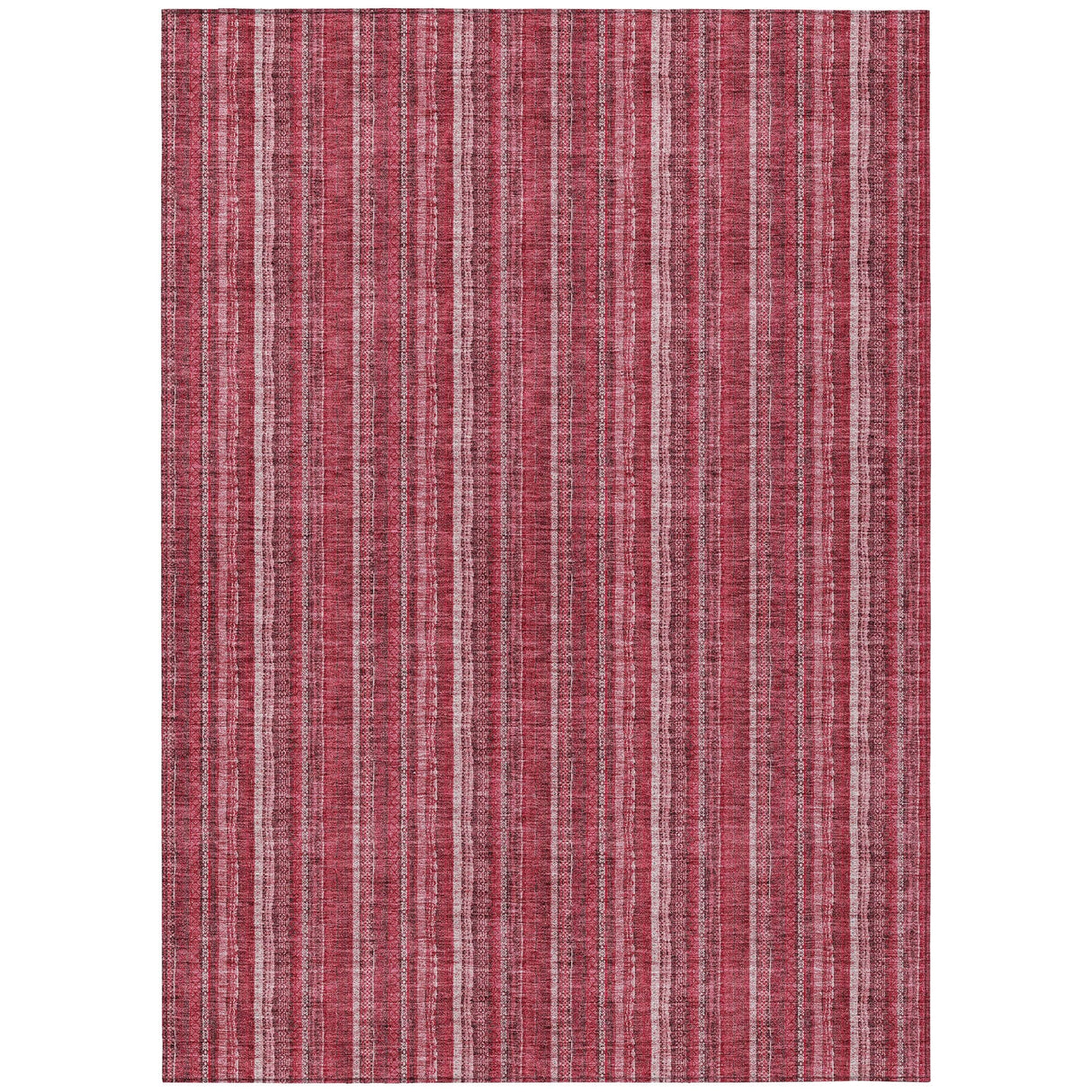 Machine Washable Indoor/ Outdoor Stripe Chantille Rug