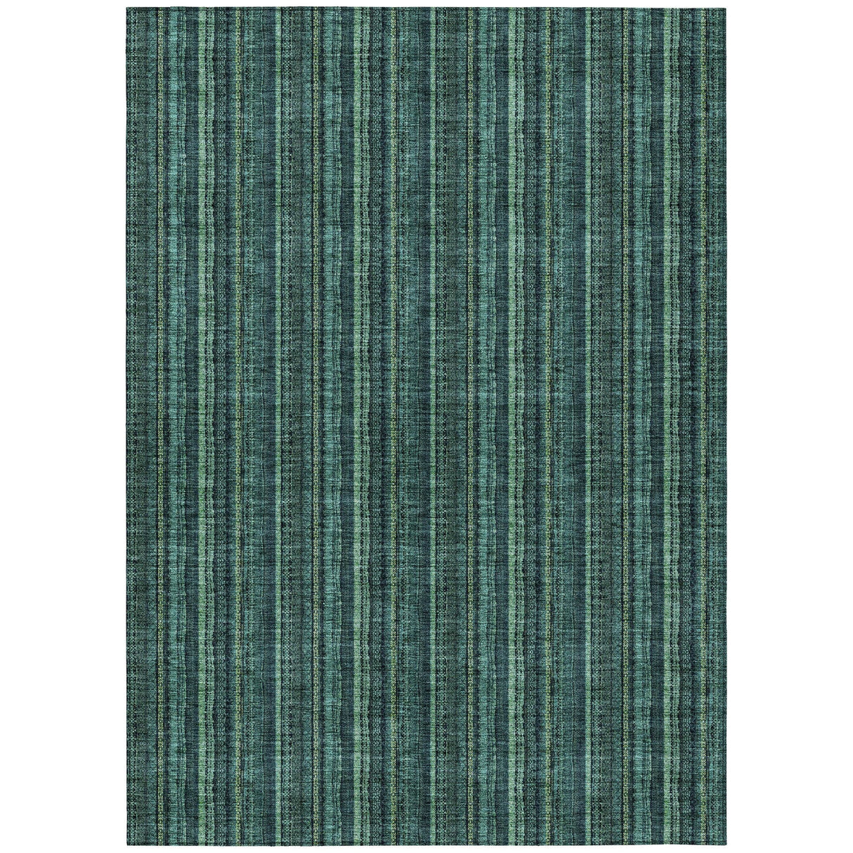 Machine Washable Indoor/ Outdoor Stripe Chantille Rug