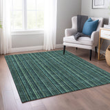 Machine Washable Indoor/ Outdoor Stripe Chantille Rug