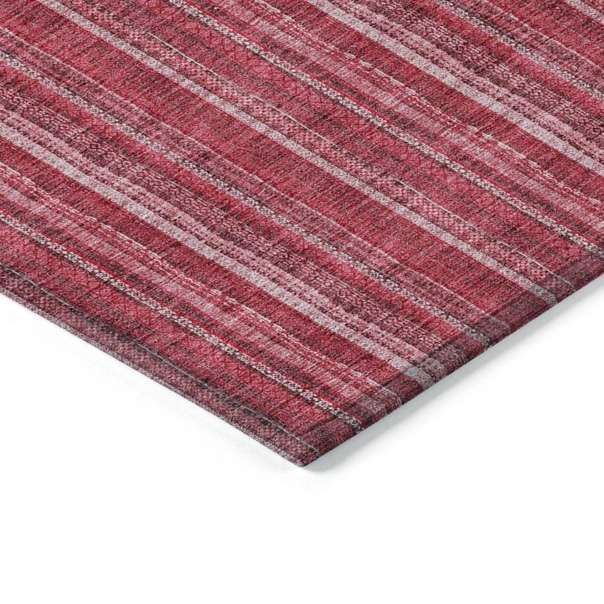 Machine Washable Indoor/ Outdoor Stripe Chantille Rug