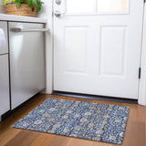 Machine Washable Indoor/ Outdoor Traditional Casual Chantille Rug