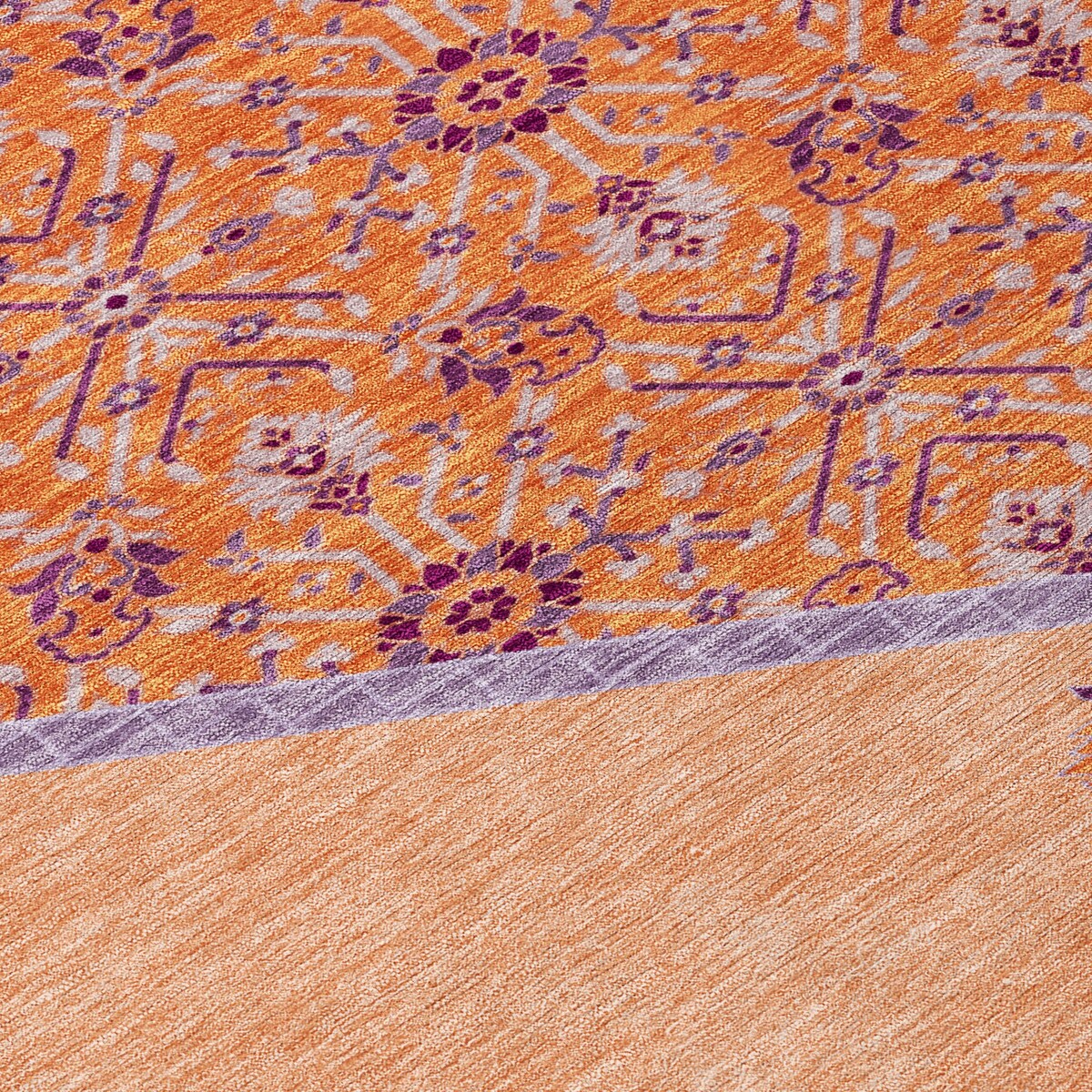 Machine Washable Indoor/ Outdoor Traditional Chantille Rug