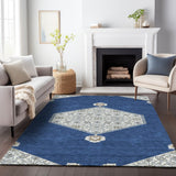 Machine Washable Indoor/ Outdoor Traditional Chantille Rug