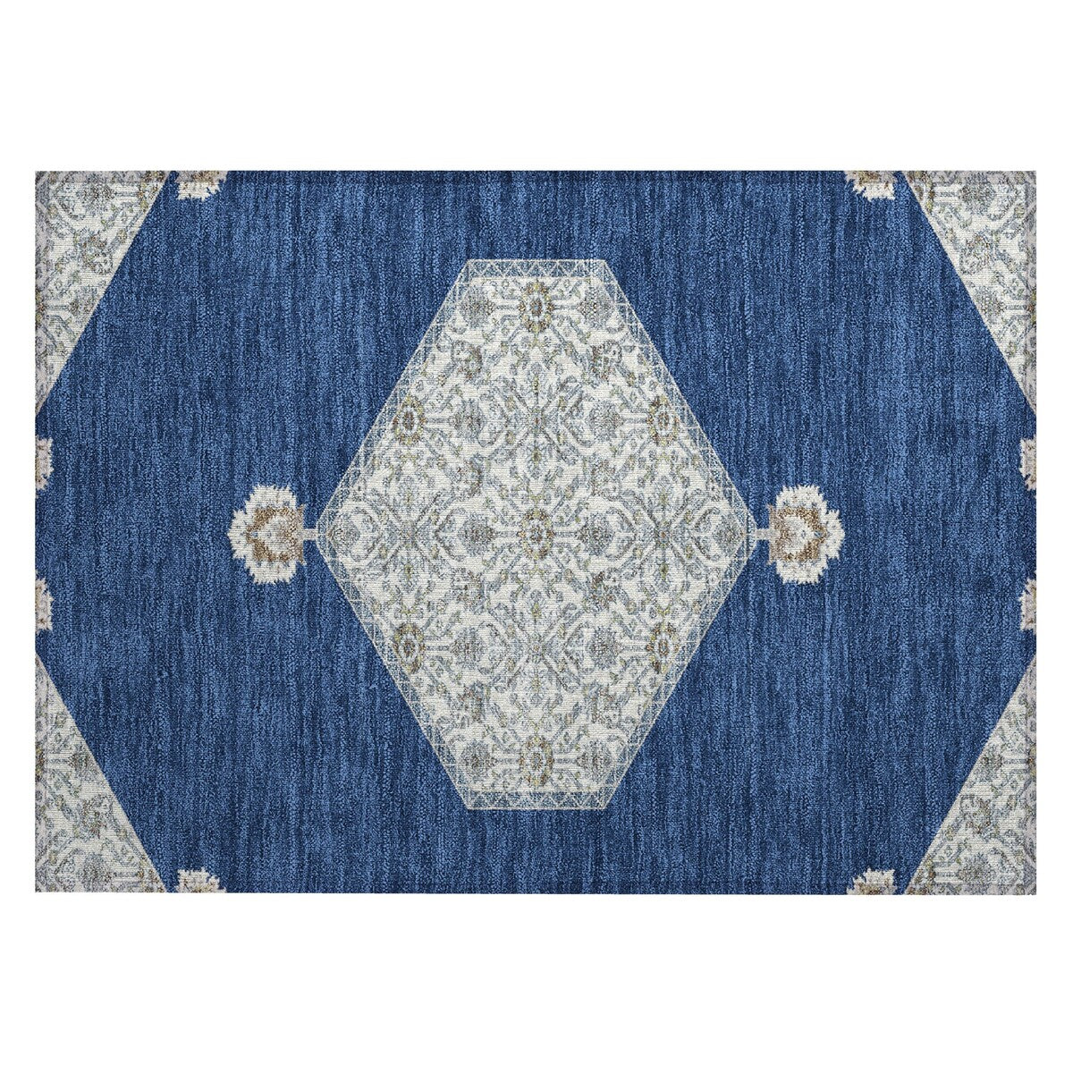 Machine Washable Indoor/ Outdoor Traditional Chantille Rug