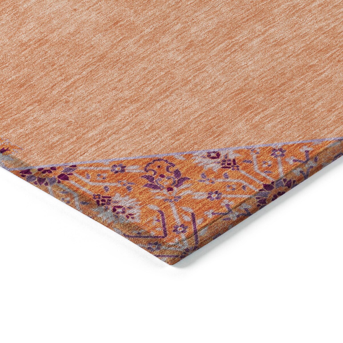 Machine Washable Indoor/ Outdoor Traditional Chantille Rug