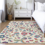 Machine Washable Indoor/ Outdoor Traditional Chantille Rug