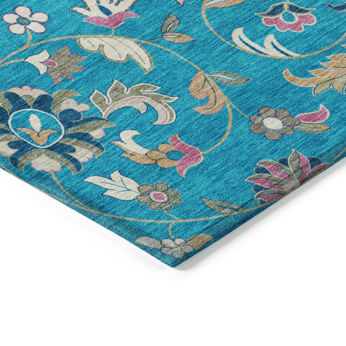Machine Washable Indoor/ Outdoor Traditional Chantille Rug