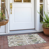 Machine Washable Indoor/ Outdoor Traditional Craftsman Chantille Rug