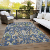 Machine Washable Indoor/ Outdoor Traditional Craftsman Chantille Rug