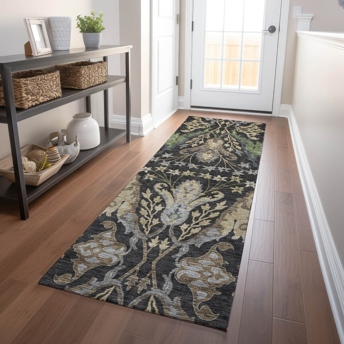 Machine Washable Indoor/ Outdoor Traditional Craftsman Chantille Rug