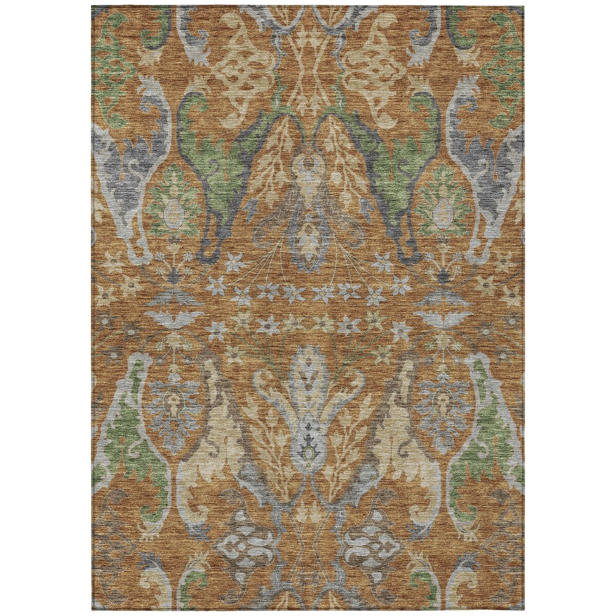 Machine Washable Indoor/ Outdoor Traditional Craftsman Chantille Rug