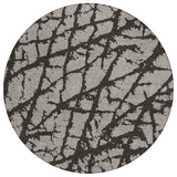 Machine Washable Indoor/ Outdoor Transitional Gray Crackle Chantille Rug