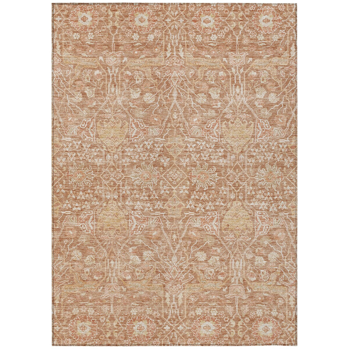 Machine Washable Indoor/ Outdoor Vintage Boho Chantille Rug