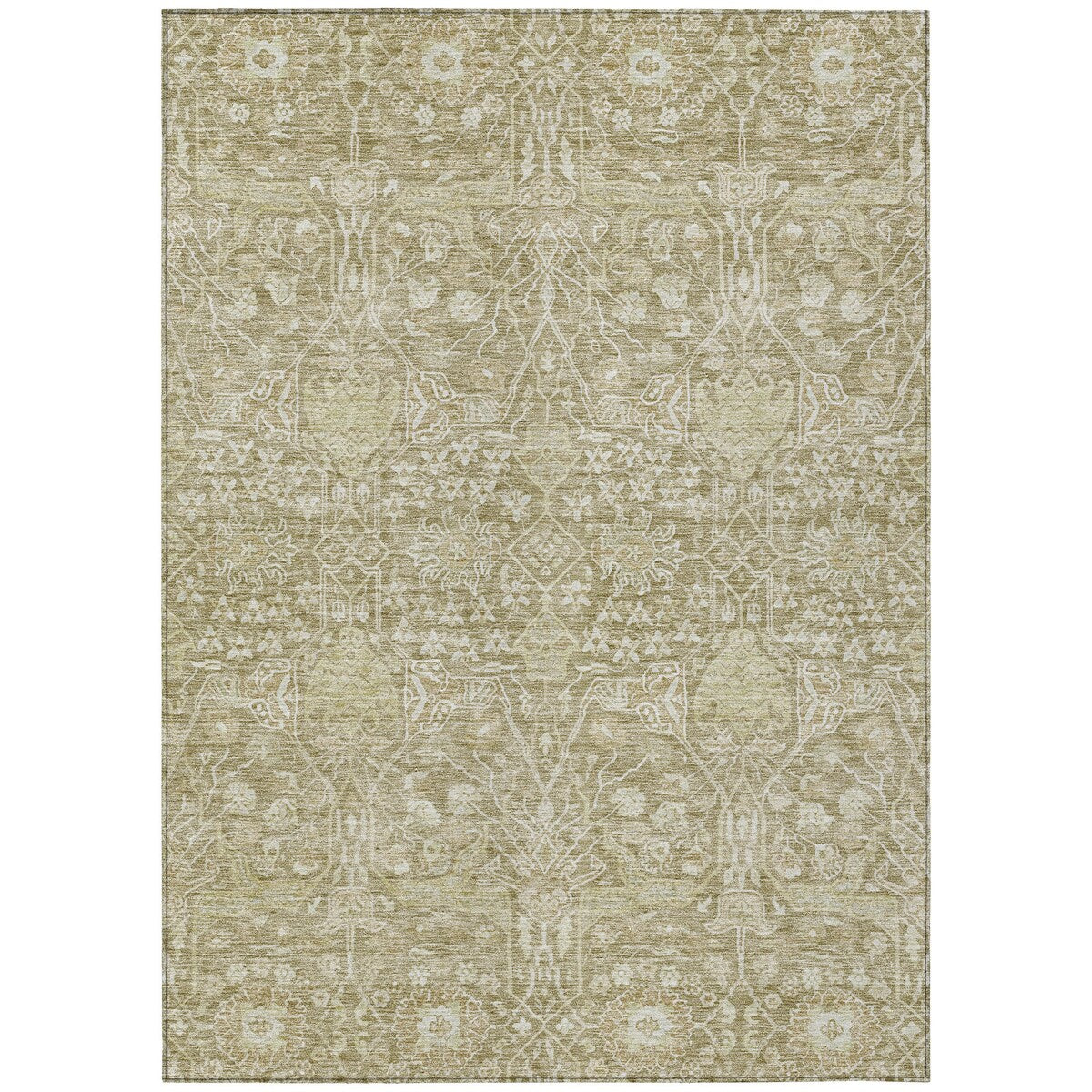 Machine Washable Indoor/ Outdoor Vintage Boho Chantille Rug