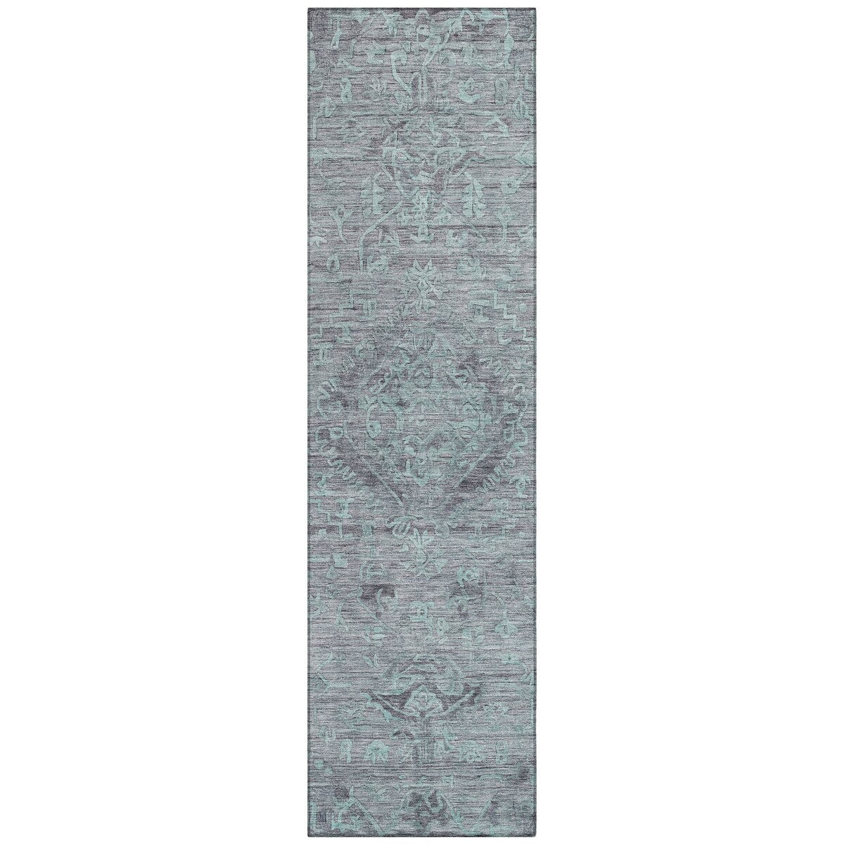 Machine Washable Indoor/ Outdoor Vintage Traditional Chantille Rug