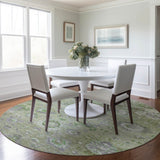Machine Washable Indoor/ Outdoor Vintage Traditional Chantille Rug
