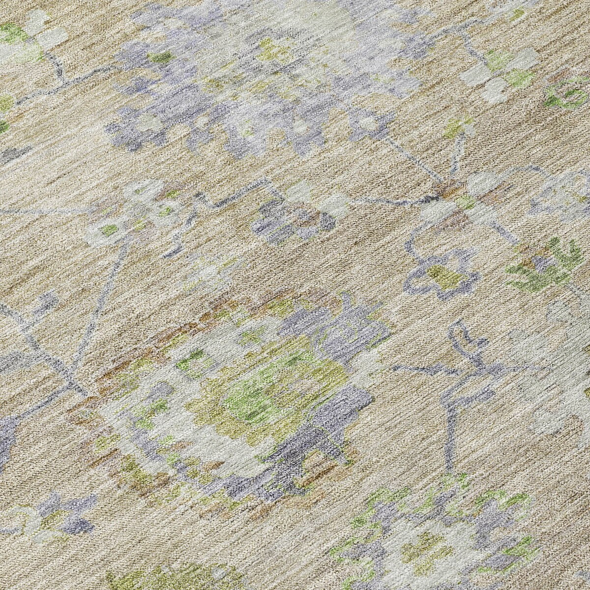 Machine Washable Indoor/ Outdoor Vintage Traditional Chantille Rug