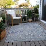 Machine Washable Indoor/ Outdoor Vintage Traditional Chantille Rug