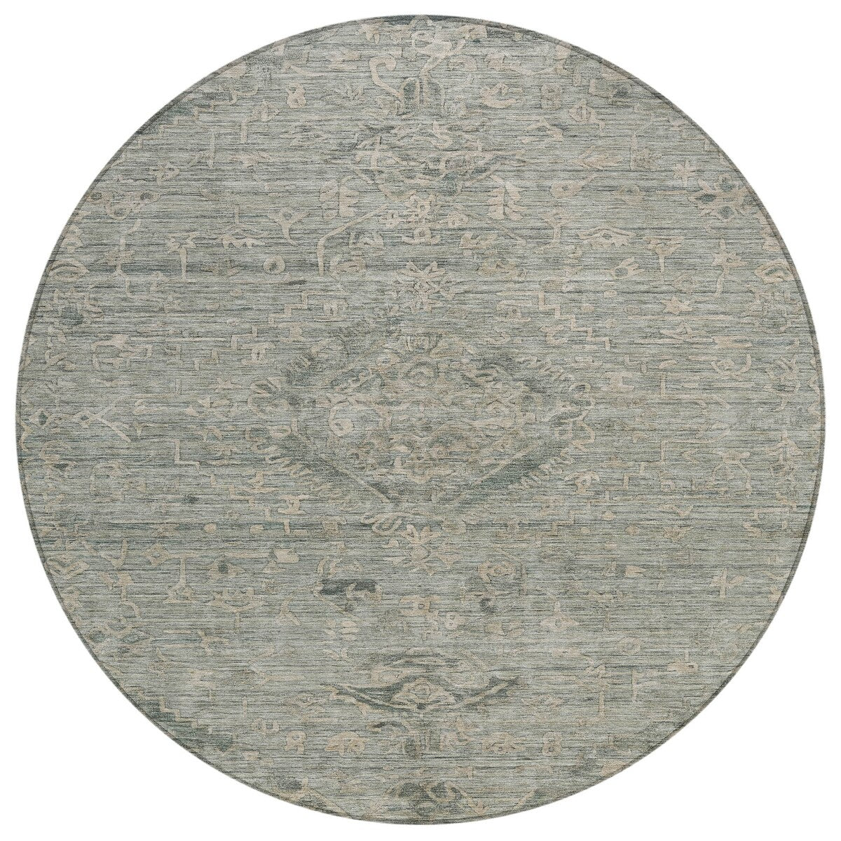 Machine Washable Indoor/ Outdoor Vintage Traditional Chantille Rug